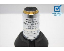 Nikon Plan Fluor 100x/0.5-1.3 Oil Iris DIC H/N2 Microscope Objective Unit 2 SOLDOUT