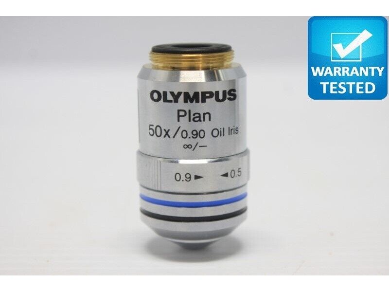 Olympus Plan 50x/0.90 Oil Iris Microscope Objective Unit 6