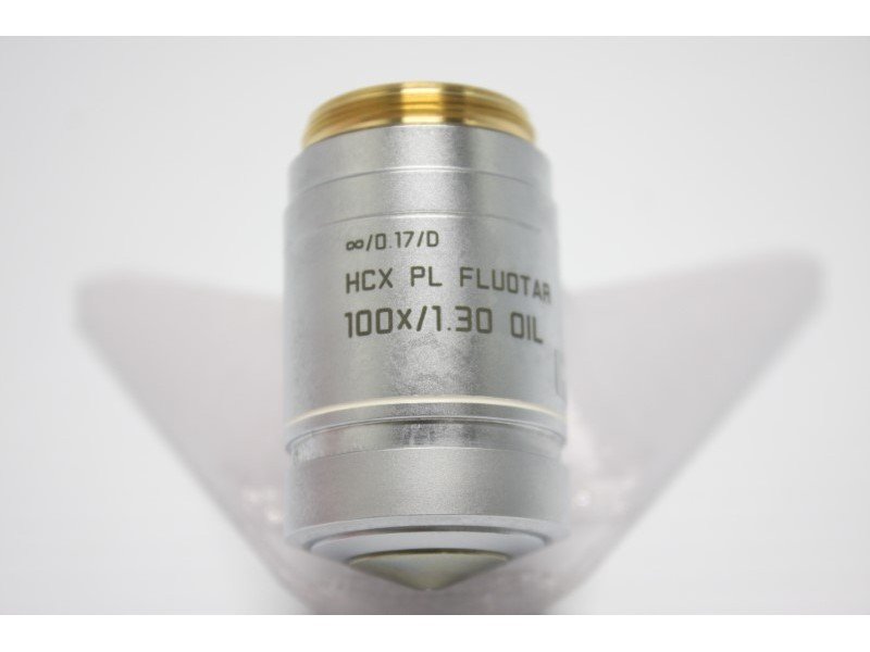 Leica HCX PL Fluotar 100x/1.30 Oil Microscope Objective Unit 4 506195 - AV