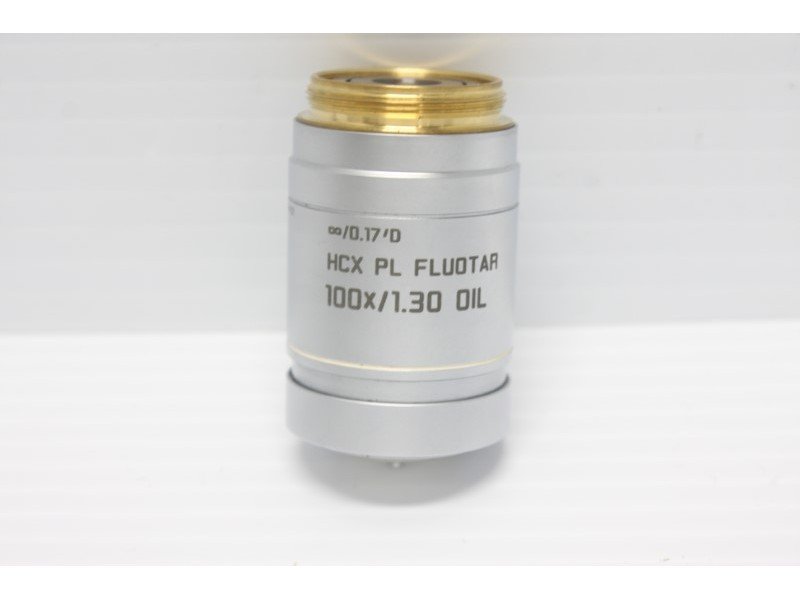 Leica HCX PL Fluotar 100x/1.30 Oil Microscope Objective Unit 7 506195 - AV