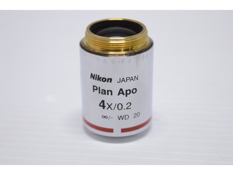 Nikon Plan Apo 4x/0.2 Microscope Objective Unit 12 - AV