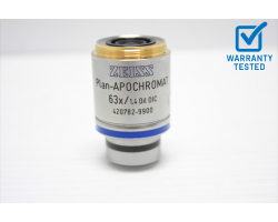 Zeiss Plan-APOCHROMAT 63x/1.4 Oil DIC Microscope Objective 420782-9900 Unit 10 - AV SOLDOUT