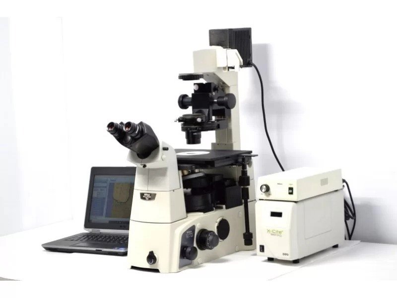 Nikon Eclipse Ti-U Inverted Fluorescence Phase Contrast Microscope (New Filters)