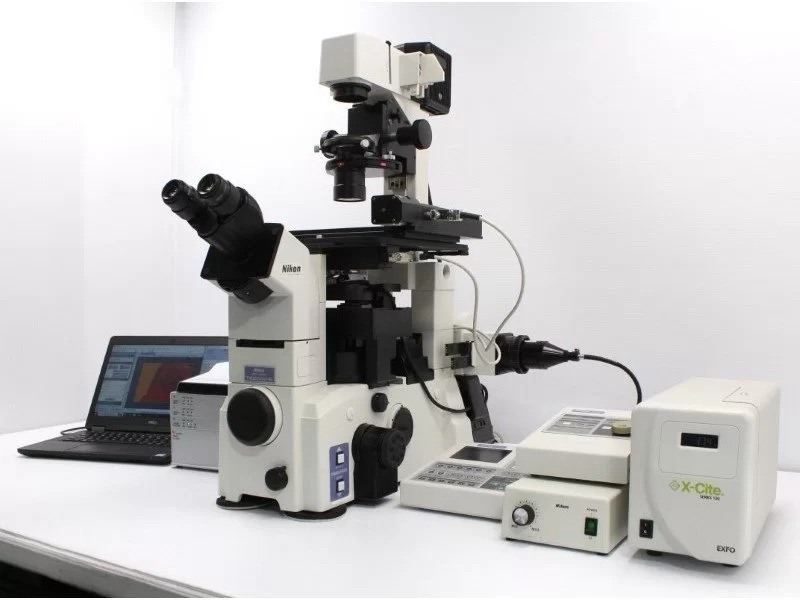 Nikon Eclipse TE2000-E Inverted Fluorescence Motorized PFS Perfect Focus Microscope with PH