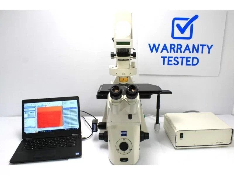 Zeiss Axiovert 200m Inverted Fluorescence Phase Contrast Microscope (New Filters)