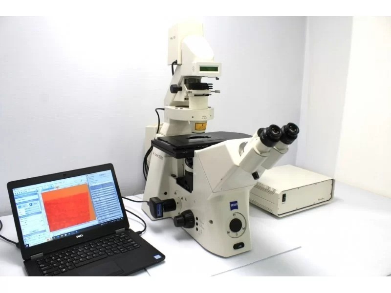 Zeiss Axiovert 200m Inverted Fluorescence Phase Contrast Microscope (New Filters)