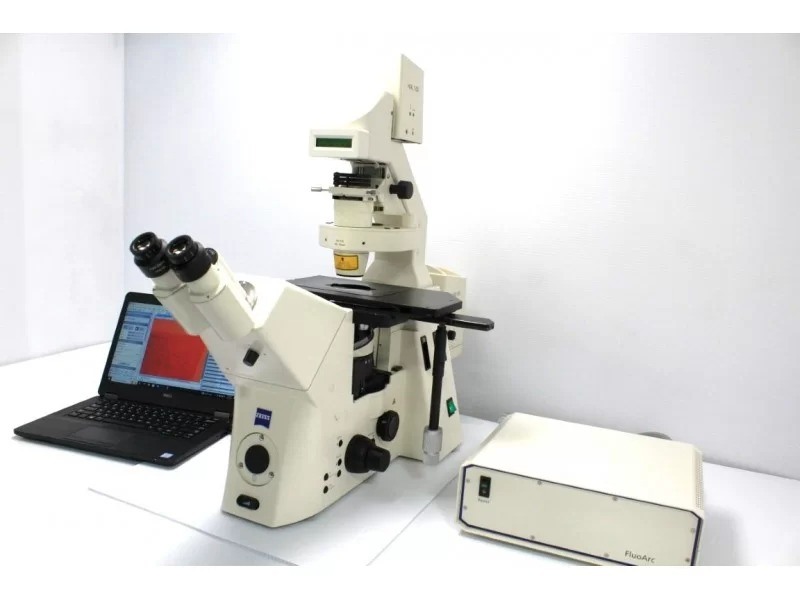 Zeiss Axiovert 200m Inverted Fluorescence Phase Contrast Microscope (New Filters)