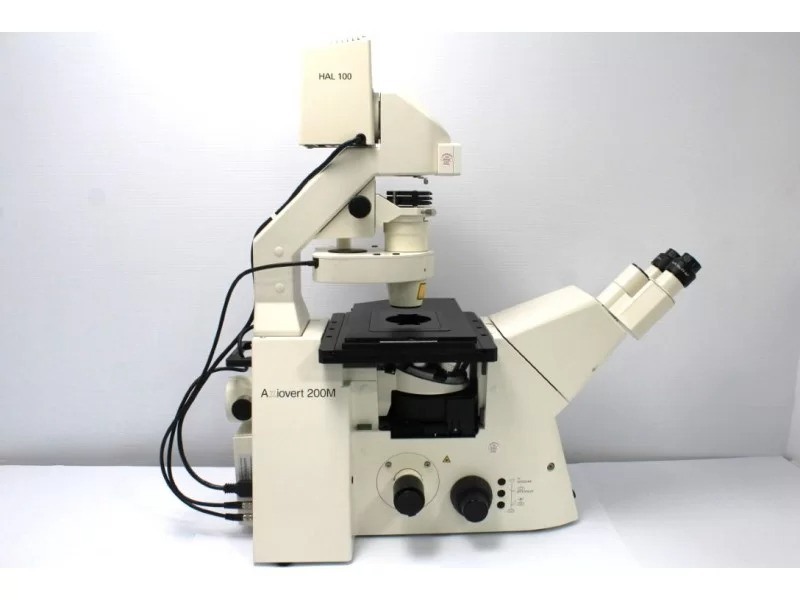 Zeiss Axiovert 200m Inverted Fluorescence Phase Contrast Microscope (New Filters)