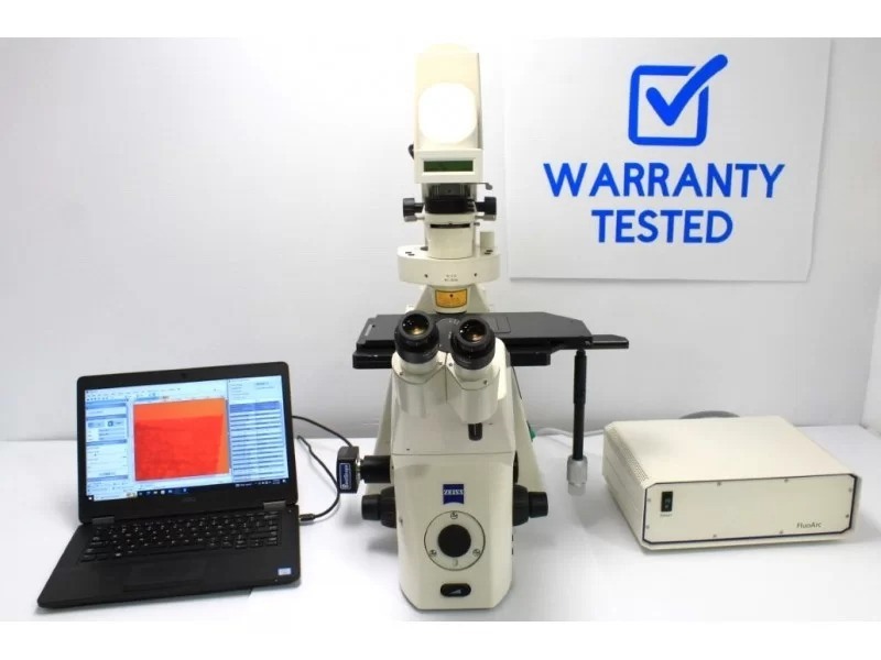 Zeiss Axiovert 200m Inverted Fluorescence Microscope Motorized XY (New Filters) Pred Observer 7