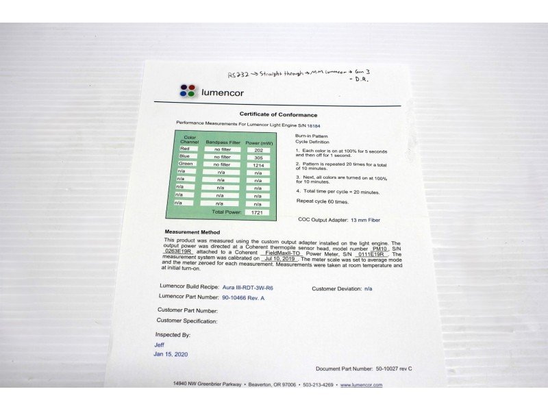 Lumencor Aura III Light Engine