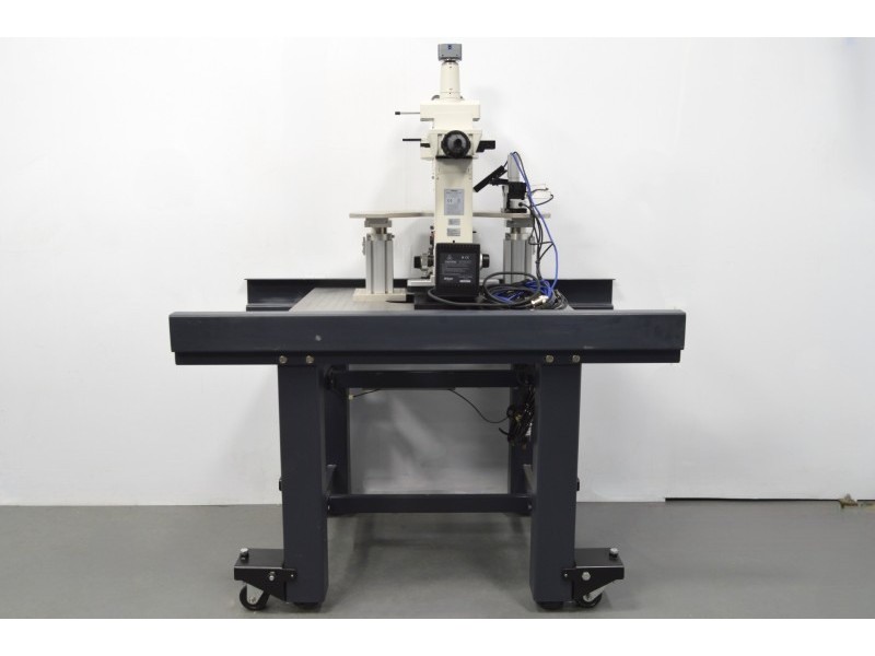 Nikon FN1 Fluorescence Water Immersion Capable Microscope w/ Sutter Fixed Stage suitable for Electrophysiology Rig