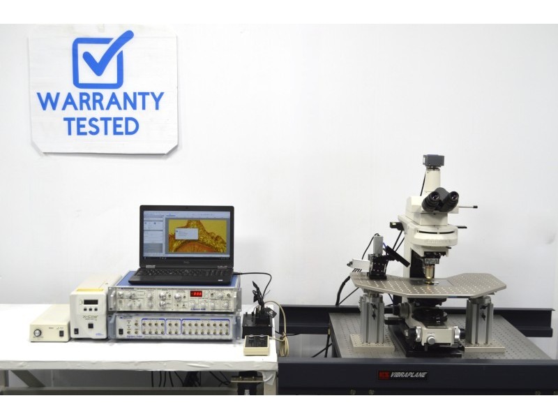 Nikon FN1 Fluorescence Water Immersion Capable Microscope w/ Sutter Fixed Stage suitable for Electrophysiology Rig