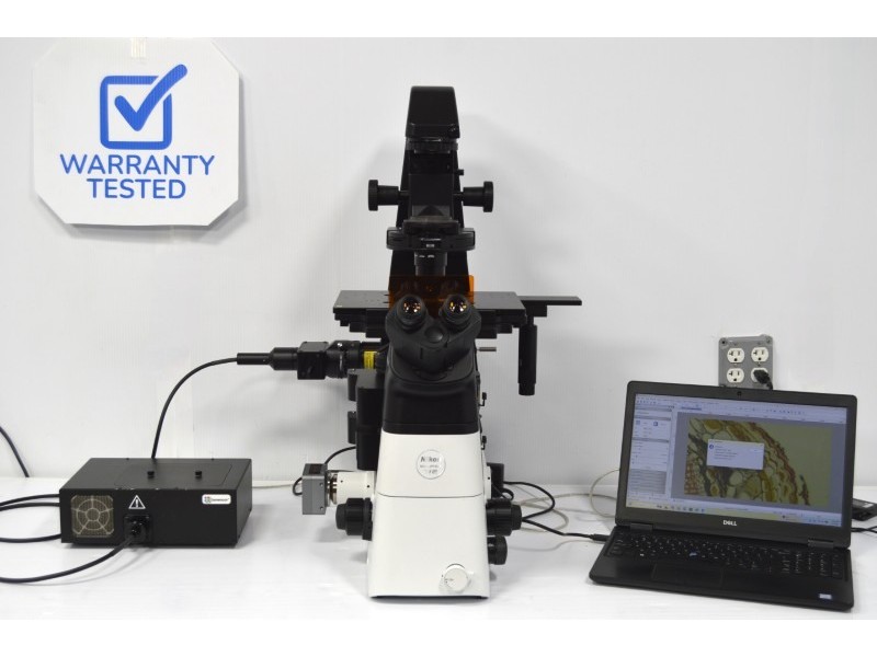 Nikon Ti2-U Inverted LED Fluorescence Microscope w/ Dual Fluorescence Turrets, Dual Illumination Paths (New Filters)