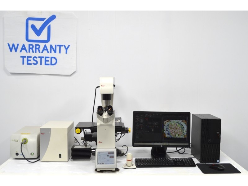 Leica DMi8 Inverted LED Fluorescence Motorized Microscope w/ Adaptive Focus Control (New Filters)